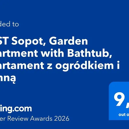 شقة Nest Sopot, Garden With Bathtub, Z Ogrodkiem I Wanna *